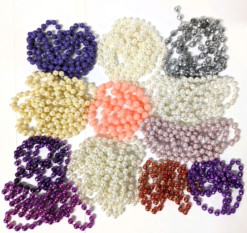 Vintage to Modern Beaded & Faux Pearl Necklaces & Mardi Gras Beads | 24" - 70"