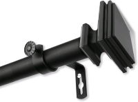 New Mantle Adjustable Curtain Rod Black 24-48"inch - 1" Diameter
