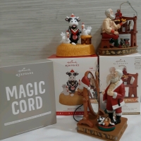 3 Hallmark Keepsake Ornaments Mooey Christmas Snug Fit for Santa Making the Toys Magic Cord Included Tallest is 5.25" Excellent Condition