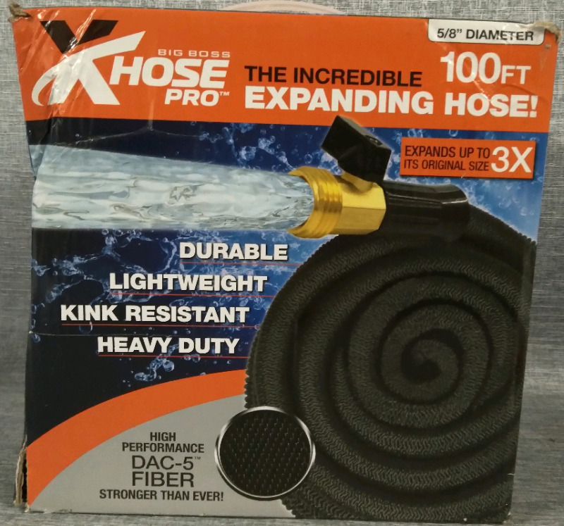 New - Big Boss XHose Pro Garden Hose , 100FT