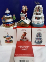 3 Hallmark Keepsake Ornaments Journey to the Stars Up on the Housetop Winter Wonderland Tallest 5.75" Magic Cord Included Excellent Condition