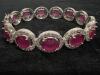 Rigid Line Bracelet Ruby & Rhinestone