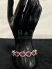 Rigid Line Bracelet Ruby & Rhinestone - 2