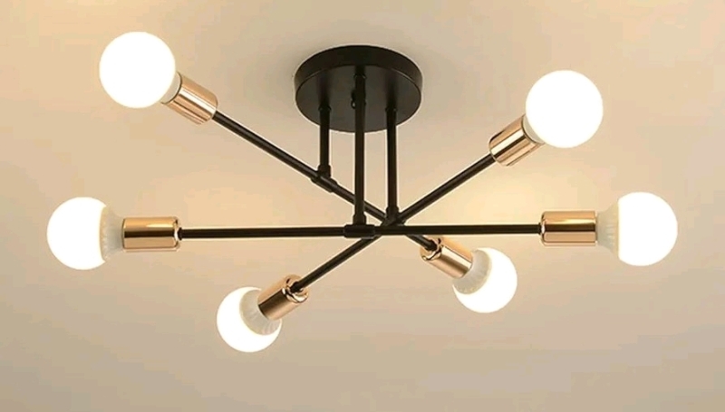 New Higufyier Modern Sputnik 6-Light Chandelier Ceiling Light Fixture | Retails for Over $80!