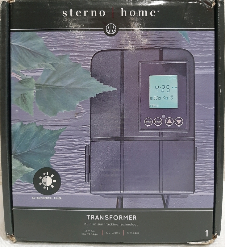 Sterno Home Transformer 12V AC 120 WATTS 5 Modes 6.6"H X 4.9"W X 3.1"D