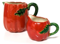 Adorable Vintage Pumpkin Ceramic Spouted Jugs | 2.75" - 4.25"