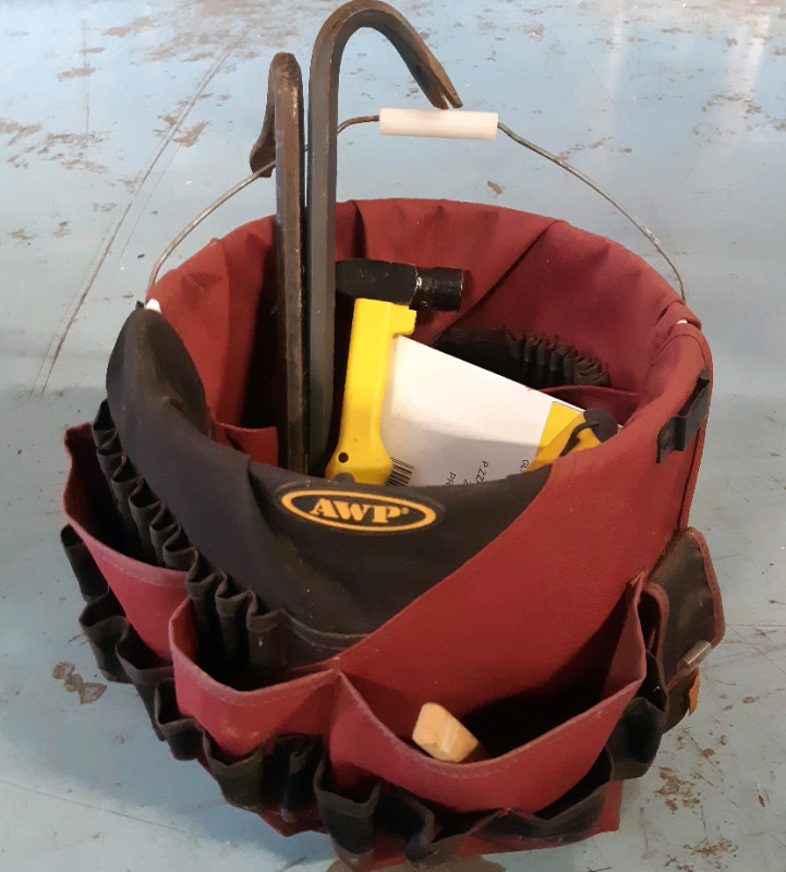 Assorted Bucket Tool Lot | Includes But Not Limited To; A Tool Bucket Organiser, Sheers, Crow Bars & A Hammer