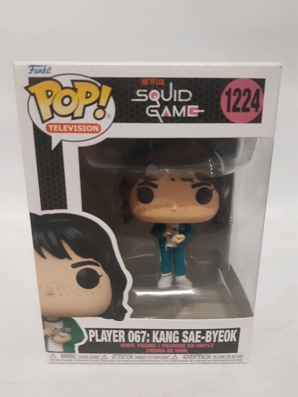 New Funko Pop # 1224 Netflix The Squid Game; Player 067: Kang Sae-Byeok 4" Vinyl Figure * Sealed *