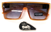 STEVE MADDEN Yellow Oversize Irregular Unisex Sunglasses & Harley Davidson 1942 Model WLA Medal (2" Long)
