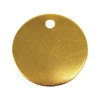 100 New 1.5" Round Brass Tags Model: 1098B / 41857