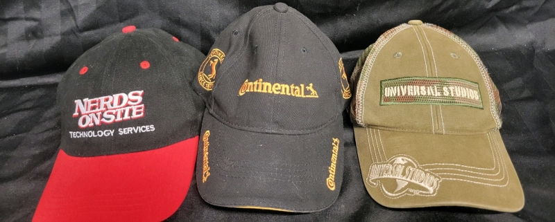 Smartex Nerds On Site Hat, AJM Continental And Universal Studios Hat In Good Pre Owned Condition