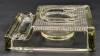 Vintage (Possibly Antique) Beveled Glass Inkwell with 2 Pen Slots | 4" x 5" x 1.5" - 3