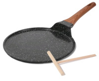 New Eslite Life | Non-Stick Crepe Pan with Spreader | PFOA Free ( Black/Ceramic, 11" With Spreader ) *Retails for $106.19*<br/>