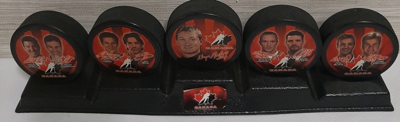 Vintage Collection of Hockey Pucks Sponsored by McDonald's & the Salt Lake City Olympic Games in 2002