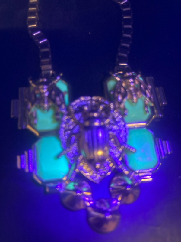 Uranium Bees and Beetle Statement Necklace