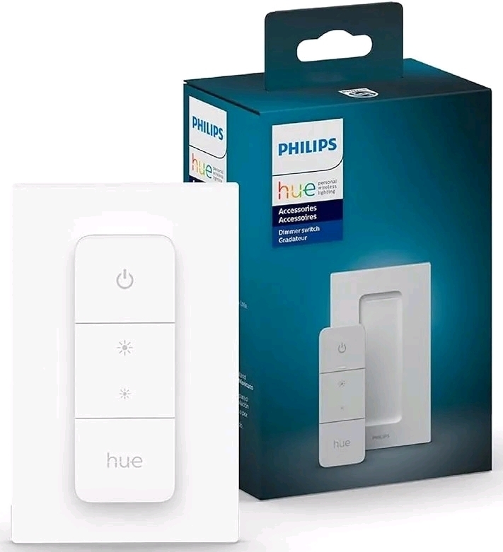 New Phillips HUE Smart Dimmer Switch with Remote | Turns Hue Lights On, Off, Dims or Brightens - Requires Hue Bridge - Easy, No-Wire Installation