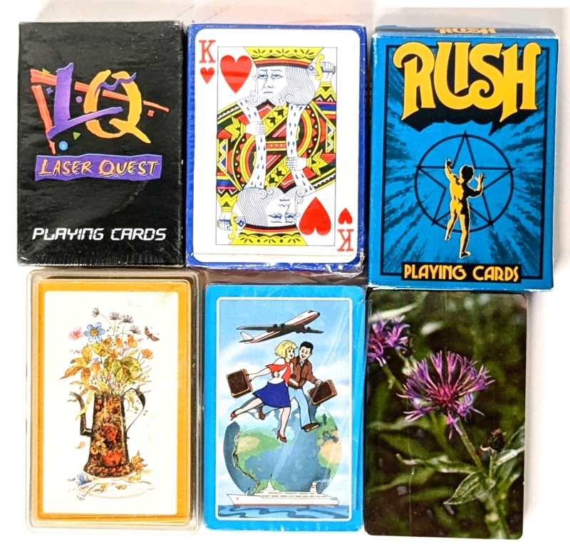 Vintage to New | 6 Playing Card Decks RUSH & LASER QUEST