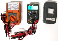 2 Pocket Multimeters | Certified Analog 052-0059-8 & DT-830SP Digital with Case | 2.25" x 4.2"