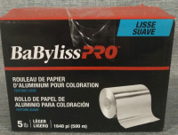 New BaBylissPro Aluminum Coloring Foil Roll 5Lb 1640Ft