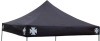 Used Once - 10' × 10' Black Outdoor Canopy Cover with Silver/Grey Maltese Crosses on Corners . Used One (1) Time