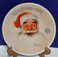 Vintage 8.5" Norman Rockwell" "Santa Claus" Plate #1137A COA Included