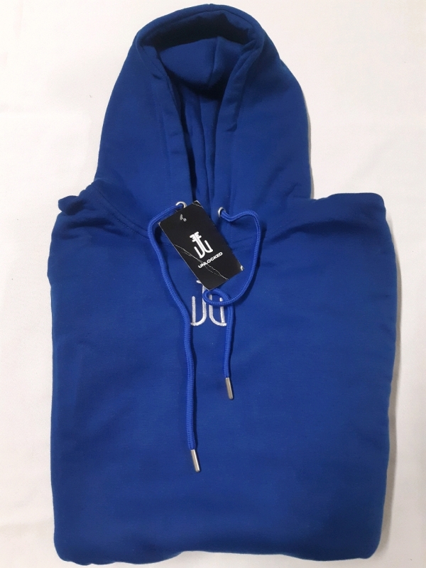 New Unlocked | Medium Blue Hooded Throw Over Long Sleeve Sweater