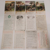 WWI Poem Postcards , Soldier Postcards , Soldier Etiquette Postcards . 12 Postcards - Used & Unused