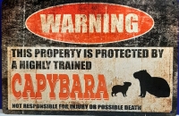 New" Warning" Metal Sign 11.75" X 7.75"