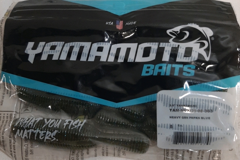 New 3.5" Heavy Green Pumpkin Blue Yamamoto Bait 8 per pack