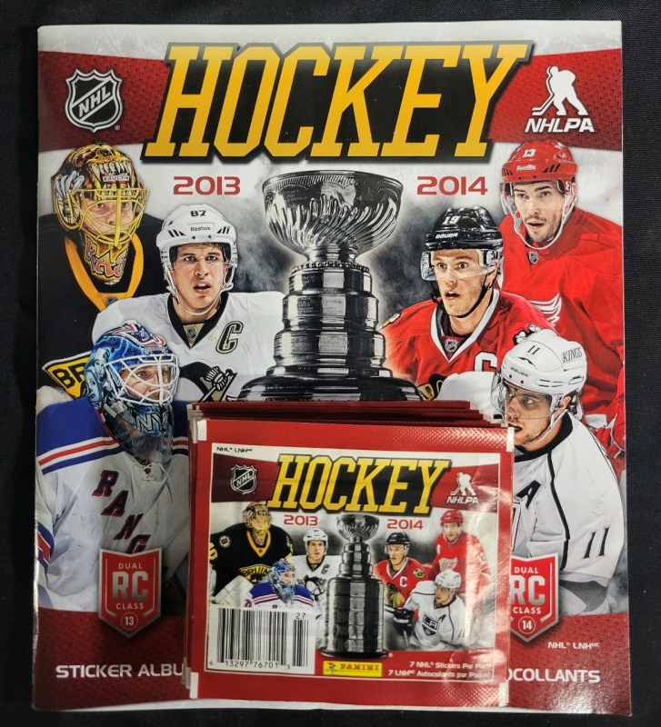 New NHL NHLPA Hockey Sticker Book 2013-2014 With 16 Sticker Packs To Open