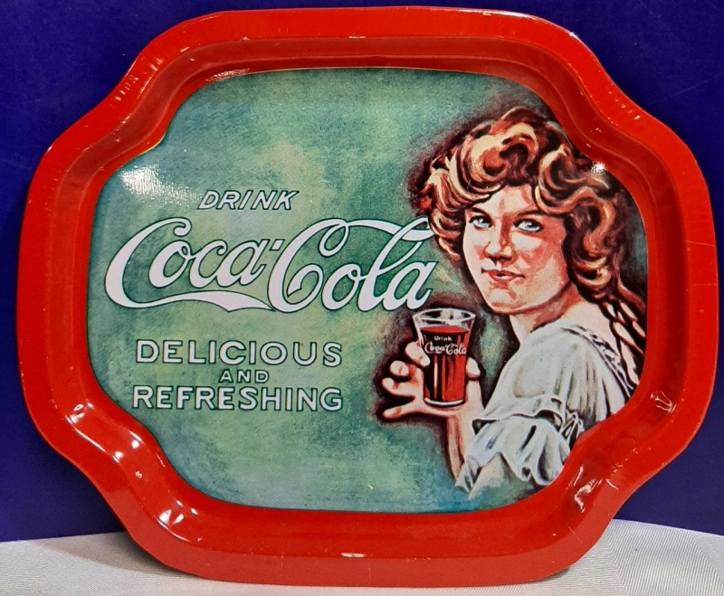 New 7.75" X 6.25" "Drink Coca-Cola" Metal Tray