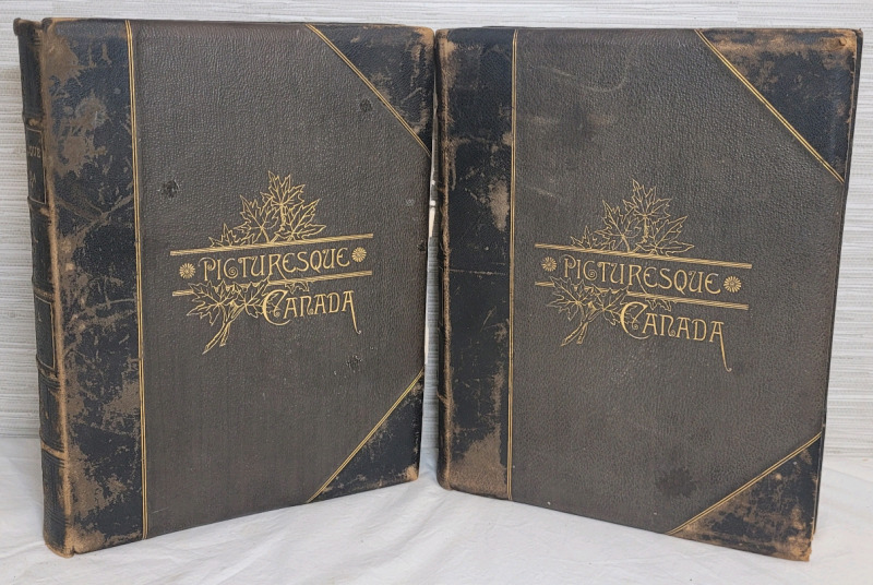 Antique 1882 Picturesque Canada : The Country As It Was And Is . 2 Volume Book Set , Belden Bros. Toronto