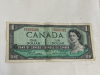 1954 Bank of Canada One & Two Dollar Bank Notes $1 $2 - 4