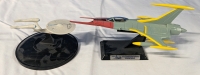 Vintage Spaceship Battle Yamato and Star Trek Spaceship Models. Largest Model is 8" Long