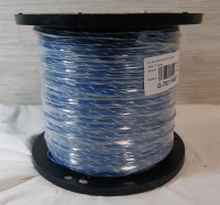 Stranded Tin/ Copper Conductor PVC Insulated 600 Volt Blue/White Spiral Stripe Lead Wire * Guage Size 18* 1000 Feet Total * Retails for $75 *