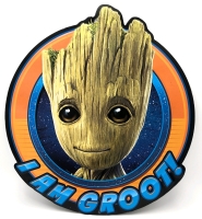 Fun Large Round Metal "I am Groot" Sign | 11.75" Diameter