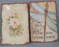 2 Metal Tin Sign 12x8"