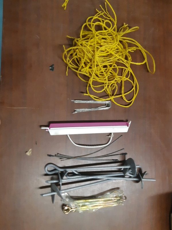 Lot of Assorted Tools Including But Not Limited Too Anchors and Rope