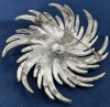 Large Signed Vintage Sarah Coventry Round Silver Tone & Faux Pearl Brooch | 2.75" Diameter - 3