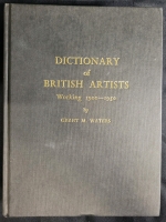 Vintage Book 1975 Dictionary Of British Artists Working 1900-1950 By Grant M. Waters Great Condition