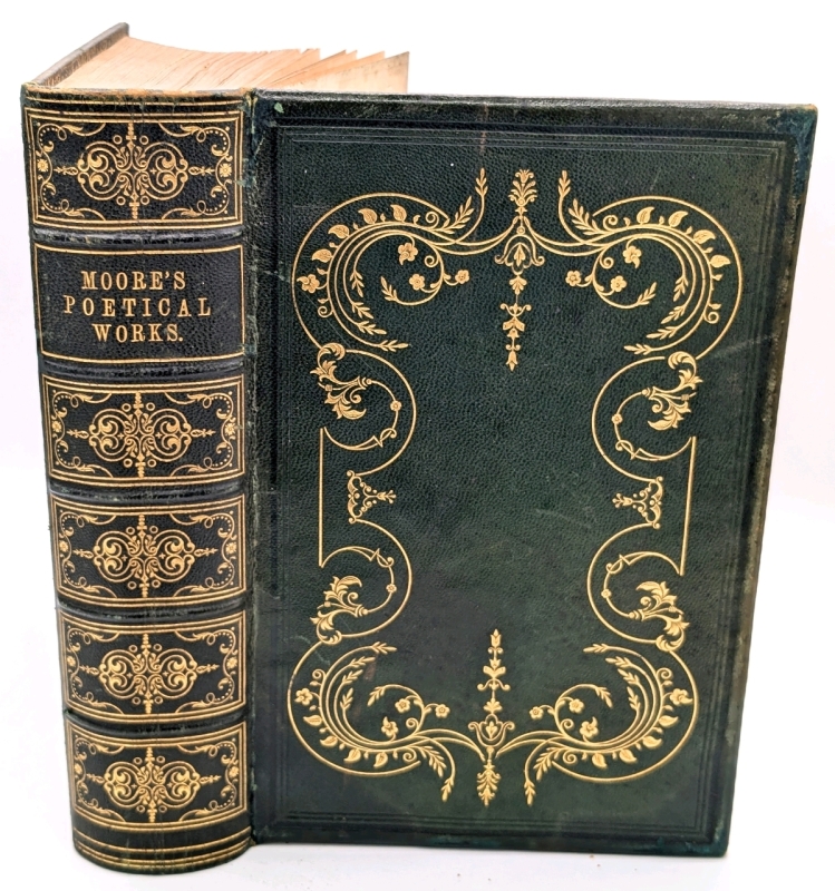 Antique 1848 | The Poetical Works of Thomas Moore : Complete in One Volume, Illustrated with Engravings | New York M DCCC XLVIII