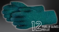 12 New Pairs of Superior J230MC PVC Soft Chip-Coated Jersey-Lined Work Gloves | 12" Length