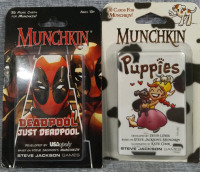 2 new Munchkin Booster Packs Deadpool & Puppies Boosters
