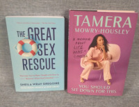 2 Softcover Books The Great Sex Rescue by Sheila Wray Gregorie & Tamera Mowery you should sit down for this