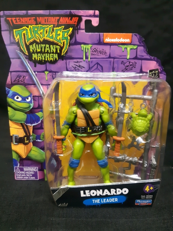 New Sealed Nickelodeon Playmates Toys | Teenage Mutant Ninja Turtles: Mutant Mayhem Leonardo The Leader 5" Tall Figurine