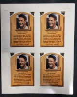 Vintage Lou Gehrig Uncut Holo Foil Printing Proof Sheet With His Prototype Card And Bonus Bonus Wagner/Lou Gehrig I fo Cards By Whitehall Collection 1992