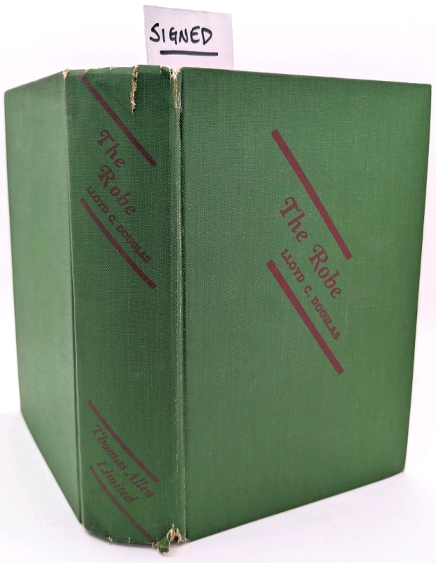 Signed Vintage 1942 | The Robe by Lloyd C. Douglas | Toronto Thomas Allen Ltd Publishers | 5.75" x 1.75" x 8.5"