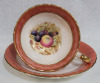 Aynsley " Orchard " Cup & Saucer , Signed D Jones . Both Ring True , No chips or cracks - 2