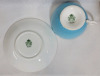 Aynsley " Turquoise Cottage Garden " Cup & Saucer , Rings True . No chips or cracks - 4