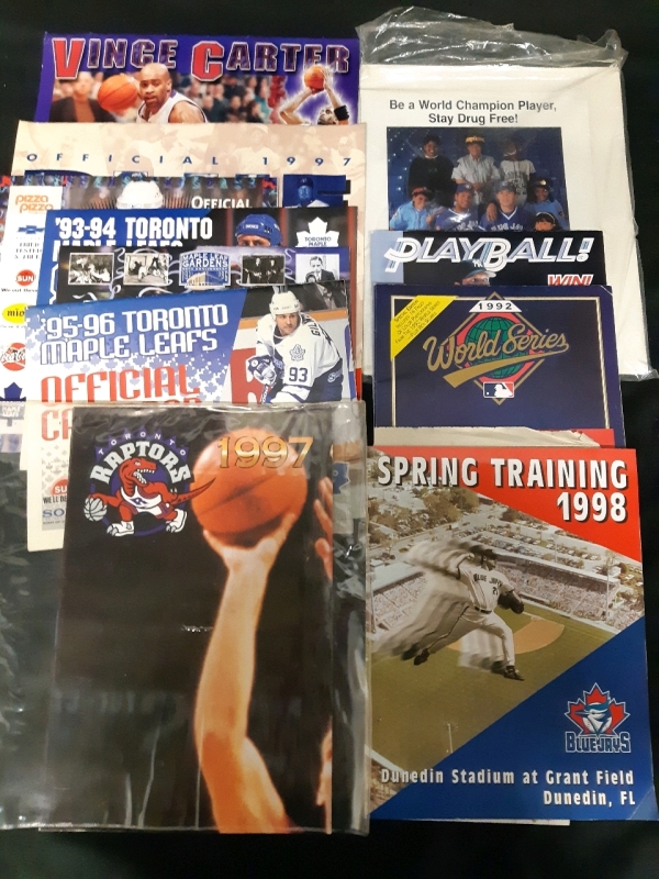 Lot Of Assorted Toronto Sports Memorabilia | Includes But Isnt Lmited To; Toronto Raptors Calendar, Toronto Maple Leafs Calendar & Toronto Blue Jay's 1998 Spring Training Magazine